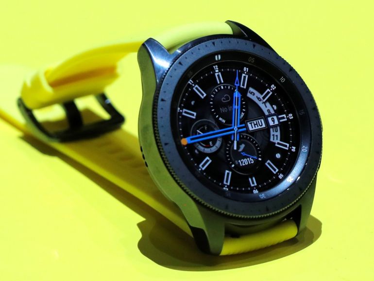 The new Samsung Galaxy Watch is seen displayed during a product launch event in Brooklyn, New York, U.S., August 9, 2018. REUTERS/Lucas Jackson