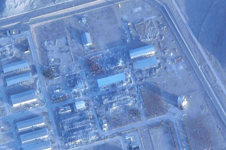 “This satellite image from Planet Labs PBC shows a roof built over rubble at Iran’s Isfahan Nuclear Technology Center outside of Isfahan, Iran, on Wednesday, Jan. 28, 2026. (Planet Labs PBC via AP)”
