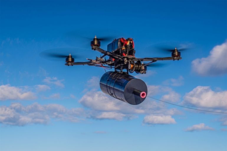 drone-1777484498 مسيرة بالألياف الضوئية المصدر: الجزيرة - مولدة بالذكاء الاصطناعي