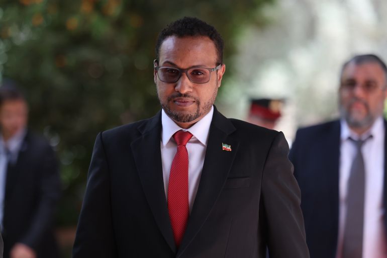 epa_6a130759e339-1779631961 epa12970107 Somaliland Ambassador Mohamed Hagi arrives to present his diplomatic credentials, becoming Somaliland's first ambassador to a foreign country, at the Israeli president's residence in Jerusalem, 18 May 2026. EPA/ABIR SULTAN