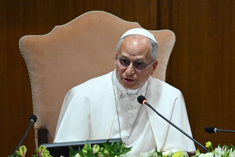 epa_6a16547ee8bd-1779848318 epa12992656 Pope Leo XIV speaks during the presentation of his first encyclical letter 'Magnifica humanitas', in Vatican City, 25 May 2026. This document focuses on preserving human dignity in the era of Artificial Intelligence. EPA/MAURIZIO BRAMBATTI