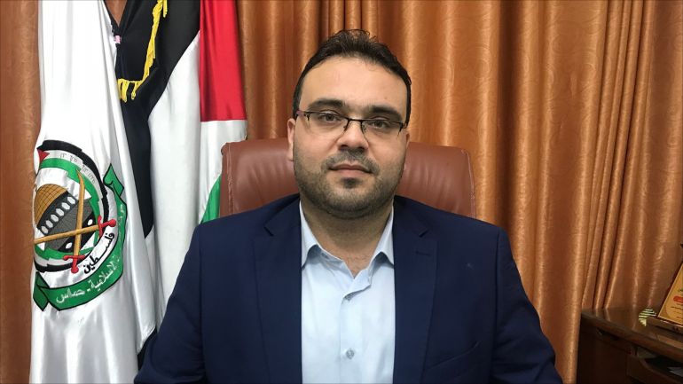 غزة، نوفمبر 2018، حازم قاسم، ناطق باسم حركة حماس.