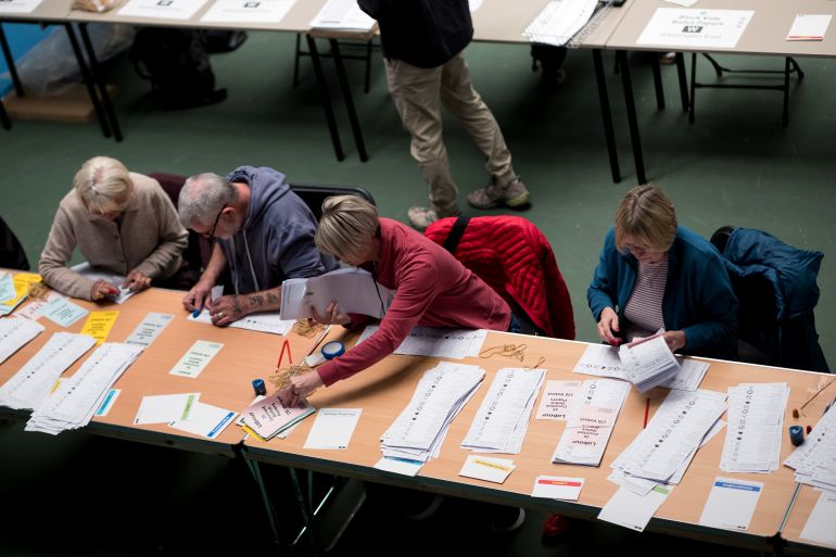 getty_69fdc577e2-1778238839 SUNDERLAND, ENGLAND - MAY 08: The count takes place in Sunderland city City Council local election at Silksworth Community Pool, Tennis and Wellness Centre on May 08, 2026 in Sunderland, England. The council has been Labour since its formation in the 1970s. Boundary changes mean that this is the first all out election in 20 years with more than 350 candidates standing for the 75 city council seats. It is a target for Reform UK, who swept to power in neighbouring Durham County Council last year. (Photo by Ian Forsyth/Getty Images)