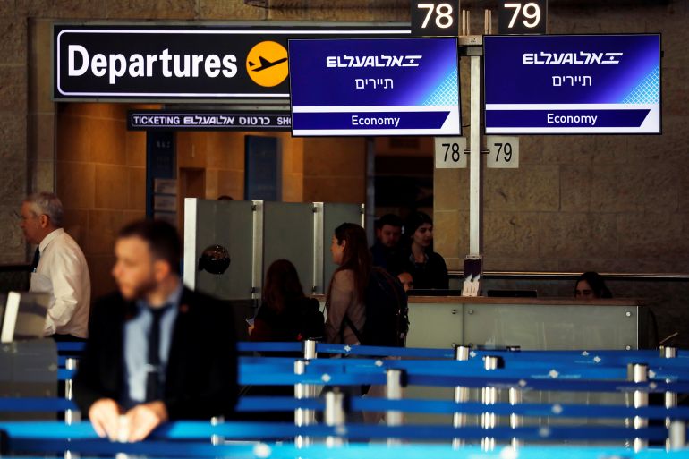isr-arg-4-1779131864 El Al Israel Airlines counters are seen at Ben Gurion International airport in Lod, near Tel Aviv, Israel February 27, 2020. REUTERS/Amir Cohen