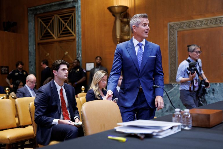 pic-88853-1779231011 U.S. Secretary of Transportation Sean Duffy takes his seat during a Senate Committee on Appropriations, Subcommittee on Transportation, Housing and Urban Development, and Related Agencies hearing on U.S. President Trump’s Fiscal Year 2027 Budget Request on Capitol Hill in Washington, D.C., U.S, May 19, 2026. REUTERS/Tom Brenner