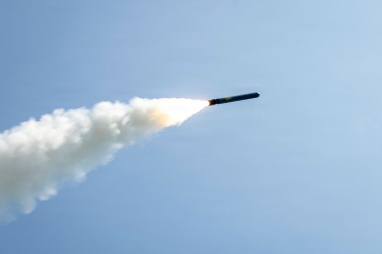 The U.S. Navy Arleigh Burke-class guided-missile destroyer USS Delbert D. Black fires a Tomahawk Land Attack Missile (TLAM) in support of the Operation Epic Fury attack on Iran from an undisclosed location February 28, 2026. U.S. Navy/Handout via REUTERS THIS IMAGE HAS BEEN SUPPLIED BY A THIRD PARTY