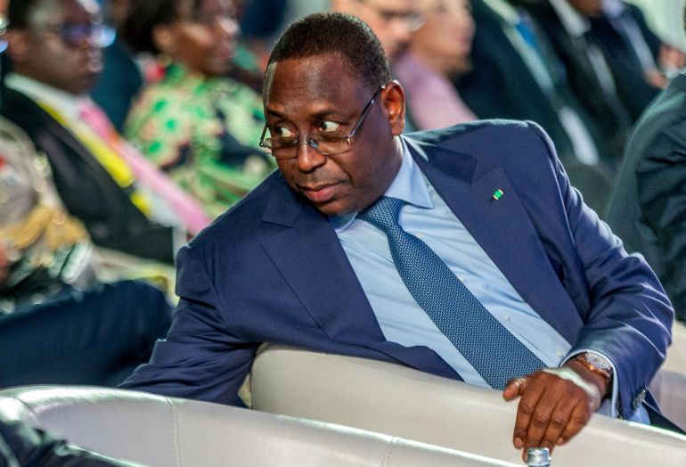 FILE PHOTO: Senegal's President Macky Sall attends the opening of German pharmaceuticals company BioNtech mRNA vaccine manufacturing plant to serve the African market in Kigali, Rwanda December 18, 2023. REUTERS/Jean Bizimana/File Photo