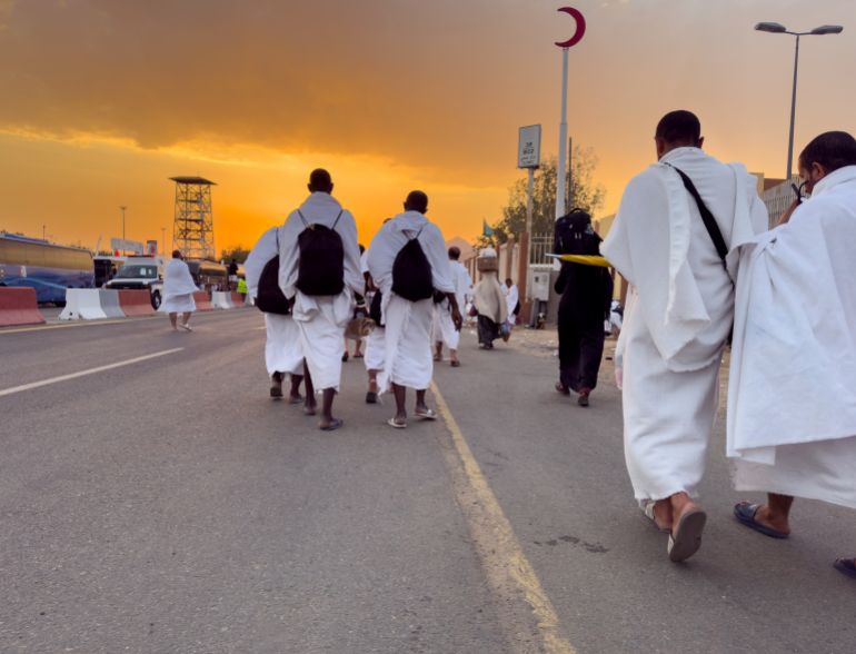 shutterstock_2620204001-1778563945 Makkah, Saudi Arabia, 15 June 2024: Many Hajj pilgrims are walking on the Arafat field. Mount Arafat (Jabal Arafat, Mountain of Mercy') is a forgiveness hill.