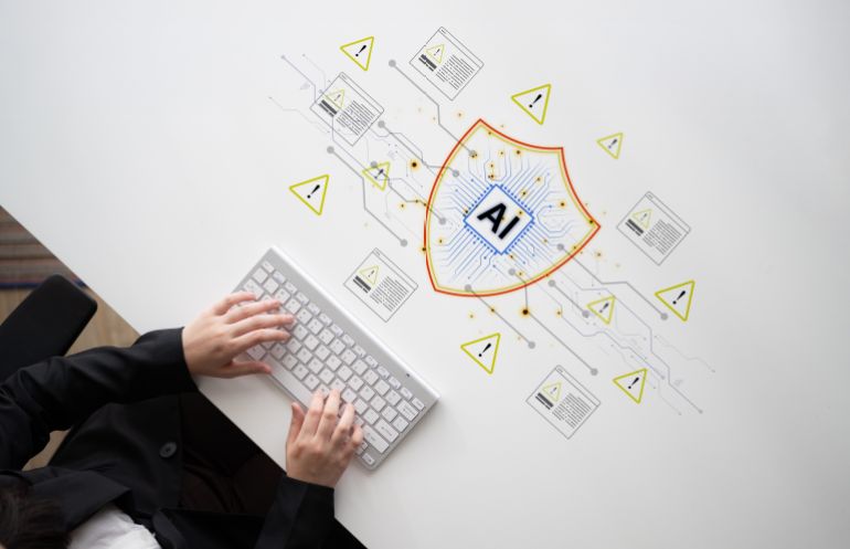 shutterstock_2750050121-1779087917 Programmer people working laptops or smartphones with AI, artificial intelligence software engineer coding on laptop computers with technology icons and binary code, big data, Ai bot digital machine