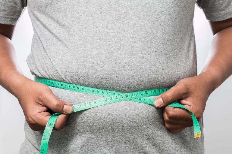 "ShutterStock, Shutter Stock, big, belly, measuring, mature, abdomen, elderly, isolated, exercise, guy, stomach, body, tight, measurement, obese, holding, loss, tape, white, fatty, fitness, pounds, waistline, fat, diet, man, overweight, obesity, hand, tummy, disease, fatness, health, weight, size, background, healthy, person, waist, adult, male"