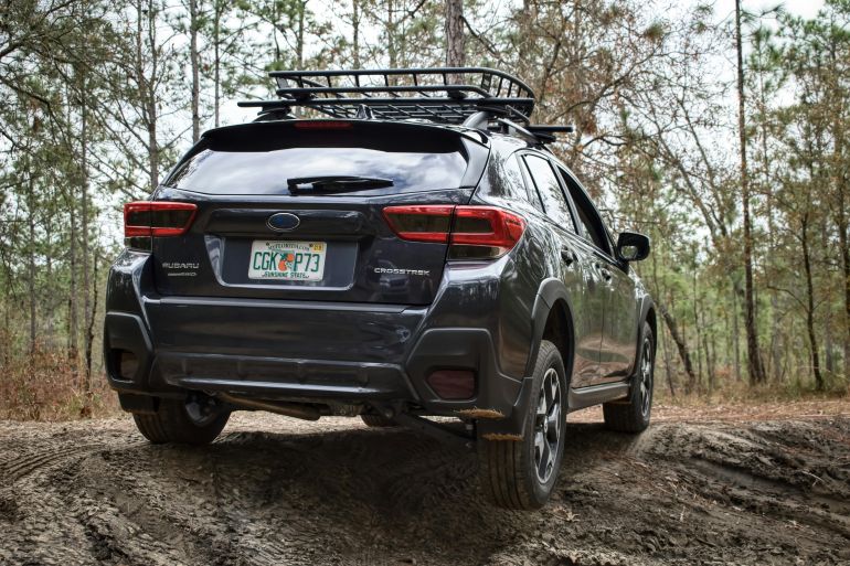 Explore rugged terrains effortlessly with this off-road Subaru Crosstrek.