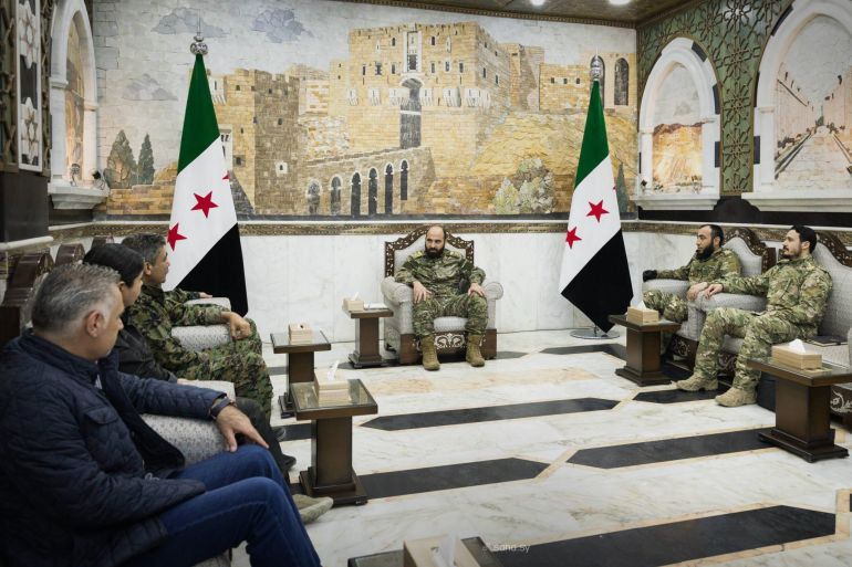 syria1-1771851328 استقبال رئيس الاركان السوري وفدا من قسد بدمشق عن وكالة سانا السورية