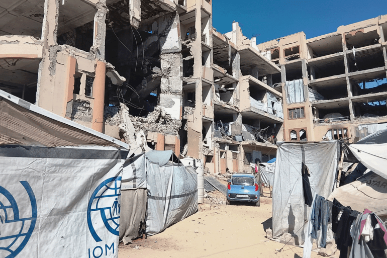 3- غزة – مبنى القاعات الدراسية في الجامعة الإسلامية والذي تحول الى مركز لإيواء النازحين في حرب الإبادة على غزة. إياد القطراوي، 01/06/2026، (الجزيرة)
