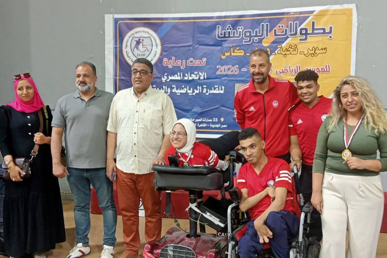 4-1780821840 تمارس صفاء طه لعبة البوتشيا منذ سبع سنوات حصدت خلالها حوالي 27 ميدالية محلية وعالمية