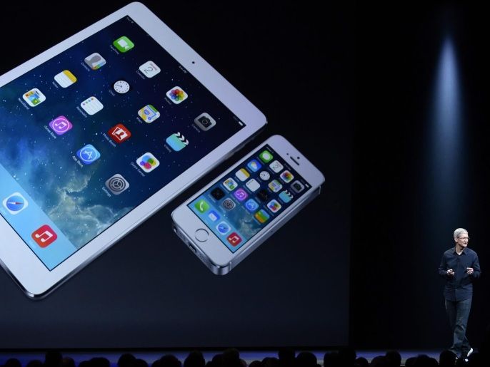 4cddd4dd-7d68-4392-a13b-873594715052 Apple CEO Tim Cook introduces the new IOS 8 mobil operating system during his keynote at the Apple Worldwide Developers Conference (WWDC) 2014 in the Moscone Center in San Francisco, California, USA, 02 June 2014.