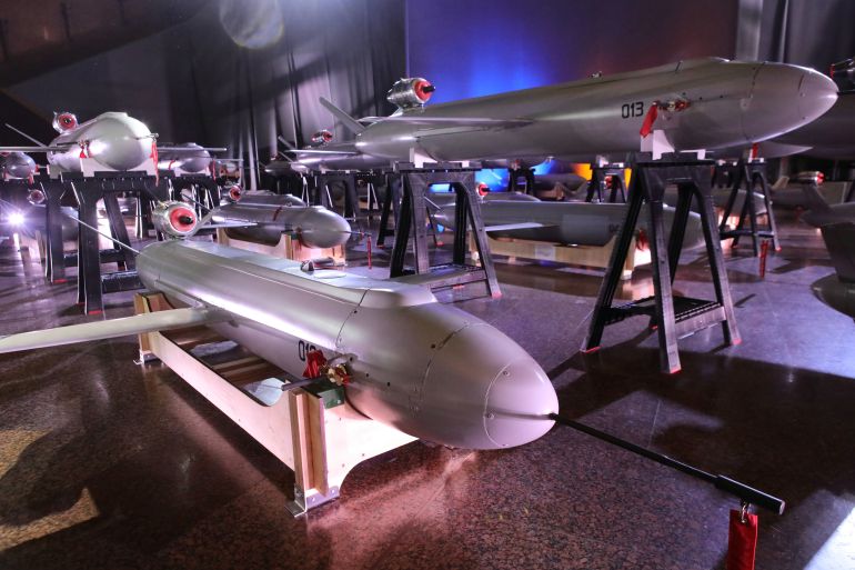 5drone-1781943996 In Kyiv, Ukraine, on December 6, 2024, long-range Peklo (Hell) missile drones are displayed during the handover of the first batch to Defence Forces on the Day of the Armed Forces of Ukraine. Ukraine's President Volodymyr Zelensky conveys the first batch of advanced Peklo missile drones to the military. During the event, it is reported that there have already been five successful uses. The Peklo missile drone, which has a strike range of 700 km and a speed of 700 km per hour, is launched into serial production. NO USE RUSSIA. NO USE BELARUS. (Photo by Ukrinform/NurPhoto via Getty Images)