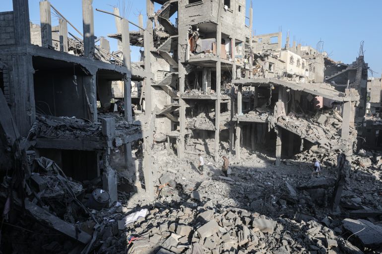 5maghazi-camp-1781259917 GAZA CITY, GAZA, PALESTINE - JUNE 12: A view of the destruction following Israeli attacks on Al-Maghazi Refugee Camp after the Israeli army issued an evacuation warning on June 12, 2026 in Gaza City, Gaza, Palestine. (Photo by Moiz Salhi/Anadolu via Getty Images)
