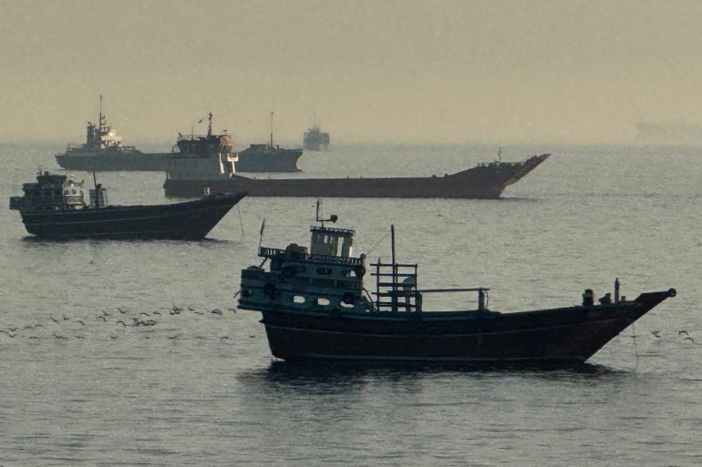 afo-1-1781635356-1 Vessels are seen anchored in the Strait of Hormuz, off the port city of Khasab on Omans northern Musandam Peninsula on May 17, 2026. Washington, locked in conflict with Tehran since US and Israeli forces launched major strikes on the Islamic republic beginning February 28, has struggled to break an impasse and make any progress toward ending a war that has shaken the Middle East and sent energy prices climbing. The war has led to an effective blockade of the critical Strait of Hormuz, through which some 20 percent of global oil exports pass in peacetime, and has drawn neighbors Israel and Lebanon into a deadly side conflict. (Photo by AFP) /
