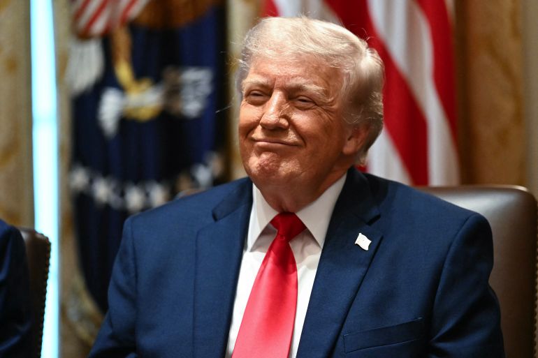 afp_6a1995f1bce2-1780061681 US President Donald Trump reacts during a cabinet meeting in the Cabinet Room of the White House in Washington, DC, on May 27, 2026. (Photo by Kent NISHIMURA / AFP)