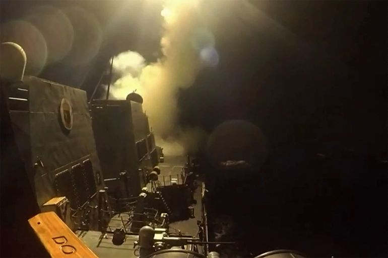 An image grab from a video released by the US Central Command (CENTCOM) on June 11, 2026 shows what the military says are strikes targeting "Iranian military surveillance capabilities, communications systems and air defense sites".