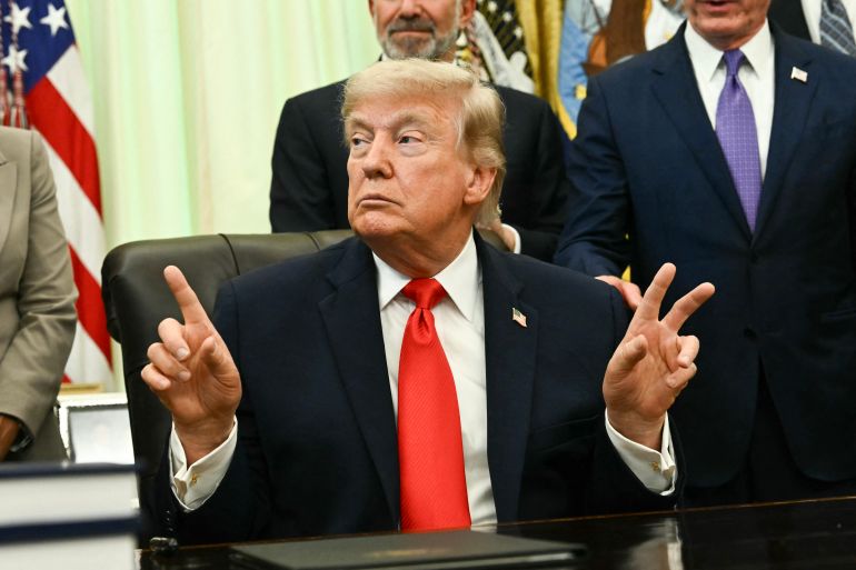 afp_6a2b15f17c01-1781208561 US President Donald Trump speaks before signing a proclamation in the Oval Office of the White House in Washington, DC, on June 11, 2026. (Photo by Kent NISHIMURA / AFP)