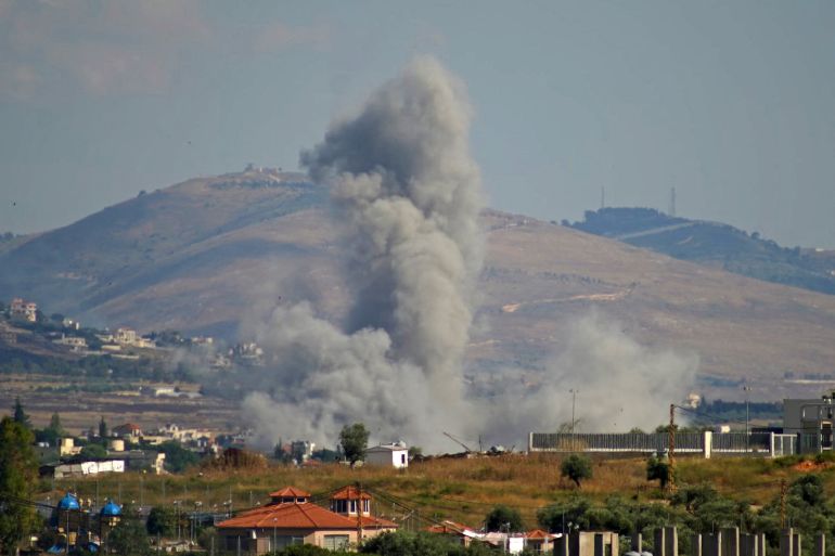 afp_6a2e83b120a1-1781433265 Smoke rises from the site of an Israeli airstrike that targeted the southern Lebanese village of Kfar Tibnit on June 13, 2026.