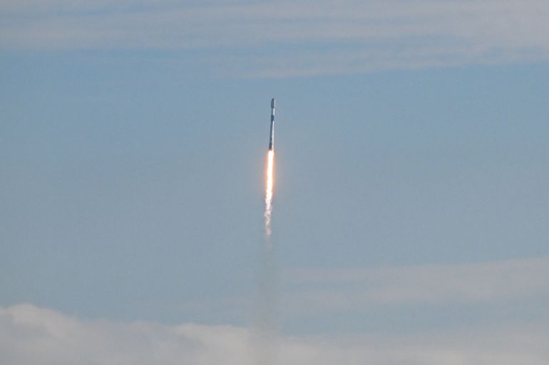 afp_6a2e88ea71b5-1781434602 TOPSHOT - A SpaceX Falcon 9 rocket carrying the Starlink 10-54 mission lifts off from Space Launch Complex 40 at Cape Canaveral Space Force Station in Cape Canaveral, Florida, on June 12, 2026.