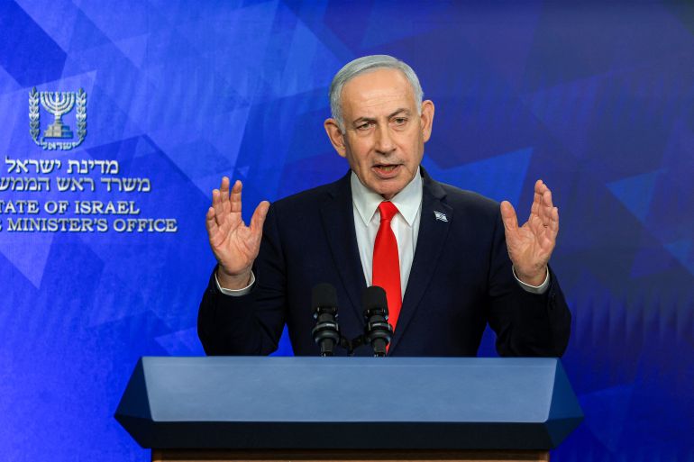 afp_6a3049815361-1781549441 Israel's Prime Minister Benjamin Netanyahu gives a news conference in Jerusalem on June 15, 2026.