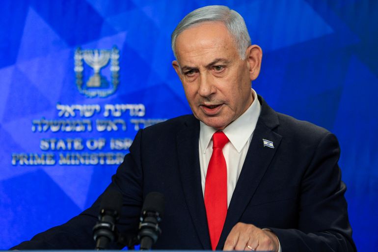afp_6a304d3b9a09-1781550395 Israel's Prime Minister Benjamin Netanyahu gives a news conference in Jerusalem on June 15, 2026.