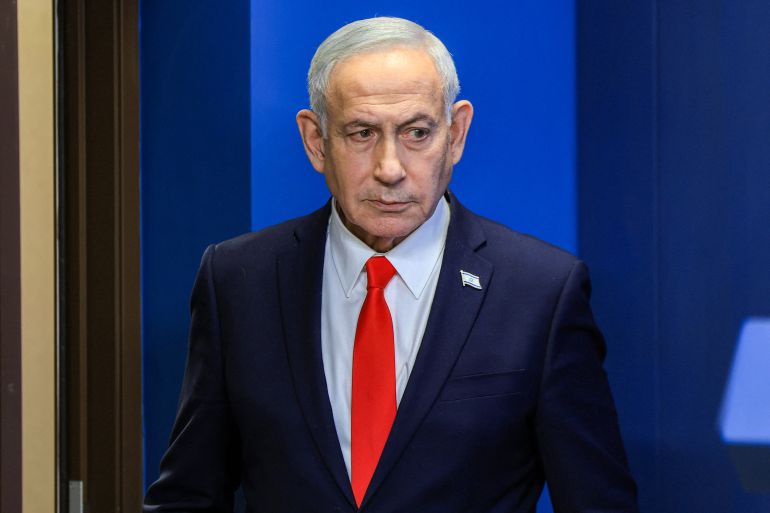 Israel's Prime Minister Benjamin Netanyahu gives a news conference in Jerusalem on June 15, 2026.