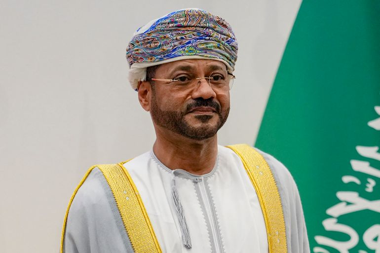 Oman's Foreign Minister Sayyid Badr Albusaidi attends a meeting with foreign ministers of the Gulf Cooperation Council Member States and the US Secretary of State, in Manama on June 25, 2026.