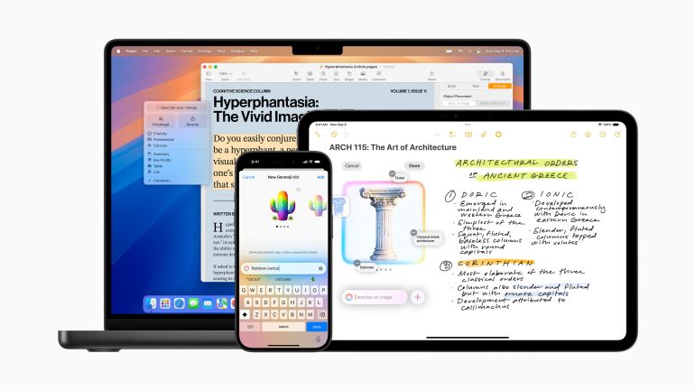 Title: Apple Intelligence now features Image Playground, Genmoji, Writing Tools enhancements, seamless support for ChatGPT, and visual intelligenceImage ID: 3340636040273091 Article: Today’s release of iOS 18.2, iPadOS 18.2, and macOS Sequoia 15.2 brings new features to Apple Intelligence on iPhone, iPad, and Mac. (Photo: Business Wire)