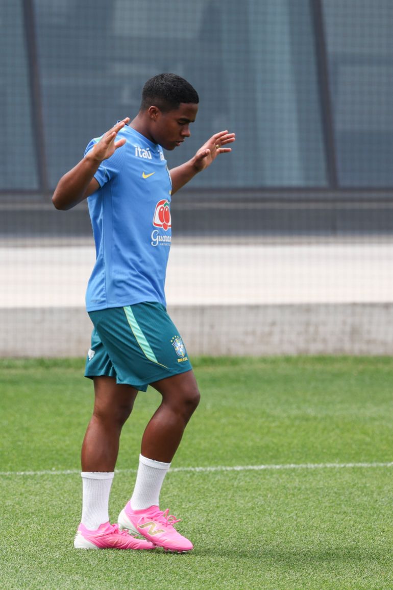 epa_6a2c513dab5f-1781289277 epa13031115 Endrick from Brazil during a training session of the national soccer team for the FIFA World Cup 2026 at Columbia Park in Morristown, New Jersey, USA, 11 June 2026. EPA/Sebastiao Moreira