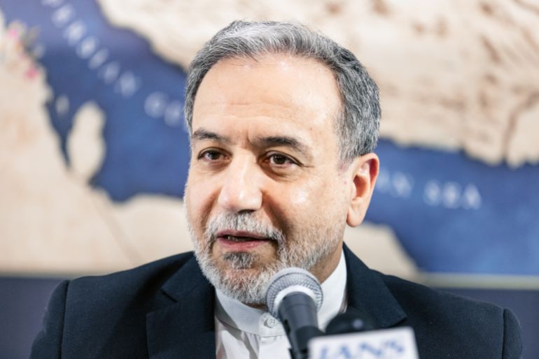 getty_6a114b7783-1779518327 NEW DELHI, INDIA - MAY 15: Iran's Foreign Minister Abbas Araghchi attends a press conference at the Iranian embassy on May 15, 2026 in New Delhi, India. Iranian Foreign Minister Abbas Araghchi is in New Delhi to attend the BRICS Foreign Ministers' meeting that took place from May 14-15, amid geopolitical friction surrounding the ongoing conflict in the Middle East. (Photo by Elke Scholiers/Getty Images)