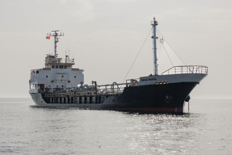 getty_6a376b0506-1782016773 MUSCAT, OMAN - JUNE 20: The Argo Maris, a Bitumen tanker, sits anchored off Port Sultan Qaboos on June 20, 2026, in Muscat, Oman. Since several weeks, general cargos, oil tankers, and landing crafts sit anchored in the waters off Oman. The Strait of Hormuz, a vital shipping route for the region's oil and gas, was effectively blockaded since the outbreak of war between the United States and Iran in late February. This week's provisional peace deal between the countries was meant to reopen the waterway to shipping traffic, but the pace of that reopening is unclear amid continued fighting in Lebanon and the need to clear the Strait of sea mines. (Photo by Getty Images)