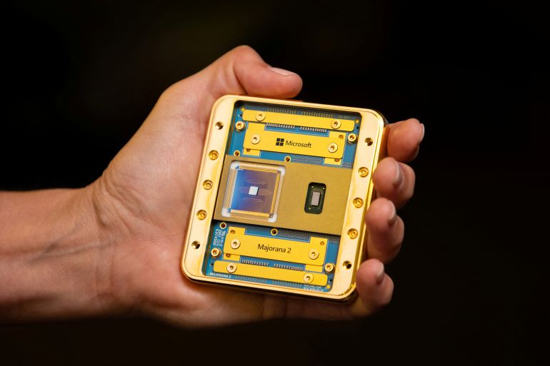 makk-1-1781898441 Microsoft's Majorana 2 quantum computing chip, which the company designed with help from AI, in this undated handout photo. Microsoft/Handout via REUTERS THIS IMAGE HAS BEEN SUPPLIED BY A THIRD PARTY. THIS IMAGE HAS BEEN SUPPLIED AND PROCESSED BY A THIRD PARTY AND IS DISTRIBUTED BY REUTERS AS RECEIVED.