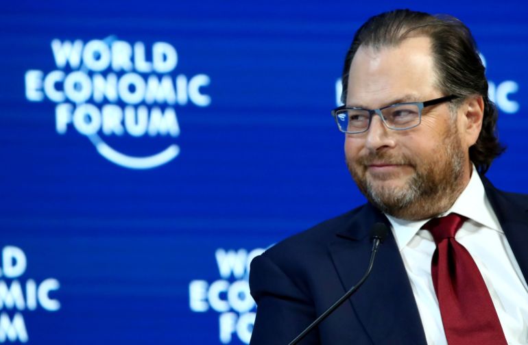 مارك بينيوف، الرئيس التنفيذي لشركة "سيلزفورس" (رويترز)