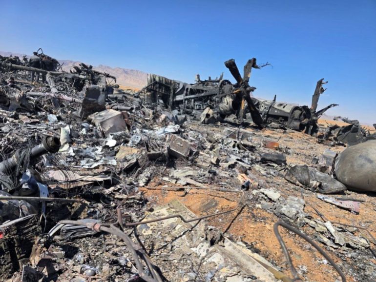 reuters_69d41d61-1775508833 An image released on April 5, 2026, and obtained from social media appears to show wreckage of an American aircraft and a helicopter rotor in Isfahan, Iran, which forensic imagery analyst William Goodhind said is consistent with a U.S. MC‑130J or HC‑130J, amid the U.S.-Israeli conflict with Iran. Social Media/via REUTERS. THIS IMAGE HAS BEEN SUPPLIED BY A THIRD PARTY. MANDATORY CREDIT. NO RESALES. NO ARCHIVES. VERIFICATION: - Reuters was able to confirm the location from the shape and position of the mountains seen in the images and video, which matched topography mapping and satellite imagery of the area. - Reuters was not able to verify the exact time the photos were taken, but no older versions were found posted online before Sunday (April 5). - Several aircraft were destroyed during the U.S. mission to find the US airman in Iran, the Revolutionary Guards said on Sunday (April 5), according to Iranian media. - The type of aircraft in the debris could not be verified. Still, William Goodhind, a forensic imagery analyst with Contested Ground, told Reuters that the pictures show recognisable features that match those of an MC-130J. According to him, in the wreckage, it also appears to be a part of the main or rear rotor of a helicopter.