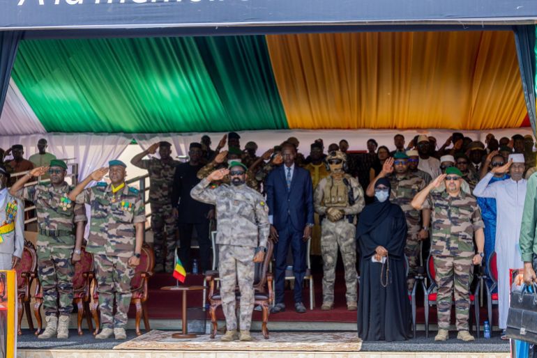 reuters_69f7710a-1777824010 Malian President Assimi Goita attends the state funeral of Defence Minister Sadio Camara, who was killed when four suicide car bombers rammed his residence, in Bamako, Mali, April 30, 2026. Mali Presidency via Facebook/Handout via REUTERS THIS IMAGE HAS BEEN SUPPLIED BY A THIRD PARTY NO RESALES. NO ARCHIVES