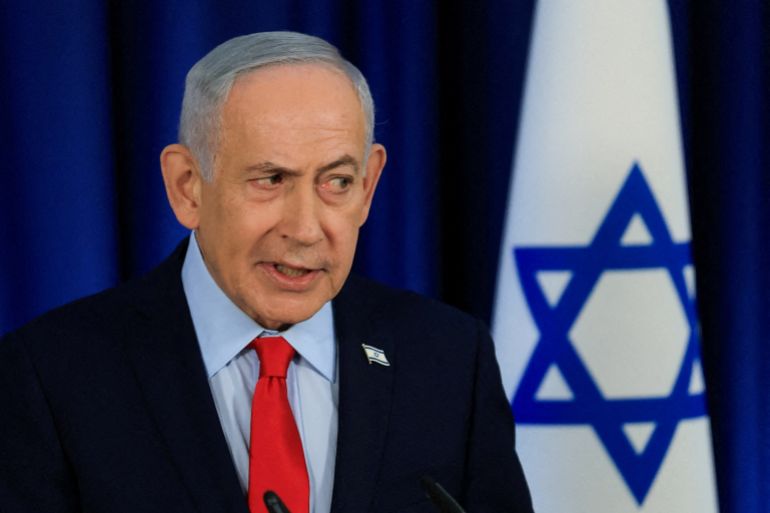 reuters_6a1450d1-1779716305 FILE PHOTO: Israeli Prime Minister Benjamin Netanyahu speaks during a press conference, amid the U.S.-Israel conflict with Iran, in Jerusalem, March 19, 2026. REUTERS/Ronen Zvulun/File Photo