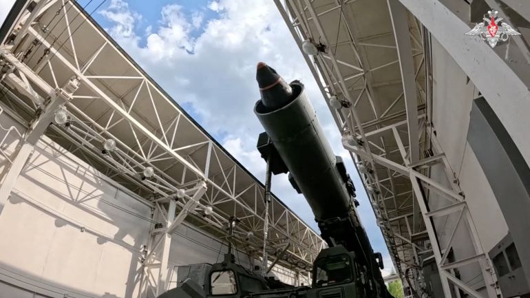 reuters_6a26b84f-1780922447 A test launch of the Russian Yars intercontinental ballistic missile at the Kapustin Yar test site in the Astrakhan region, Russia, in this still image taken from handout footage released on May 21, 2026. Russian Defence Ministry/Handout via REUTERS ATTENTION EDITORS - THIS IMAGE WAS PROVIDED BY A THIRD PARTY. NO RESALES. NO ARCHIVES. MANDATORY CREDIT. WATERMARK FROM SOURCE.