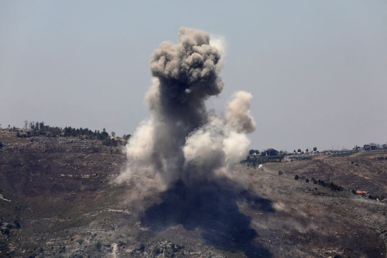 reuters_6a2923d9-1781081049 Smoke rises following an Israeli strike as seen from Marjayoun, southern Lebanon, June 9, 2026. REUTERS/Stringer