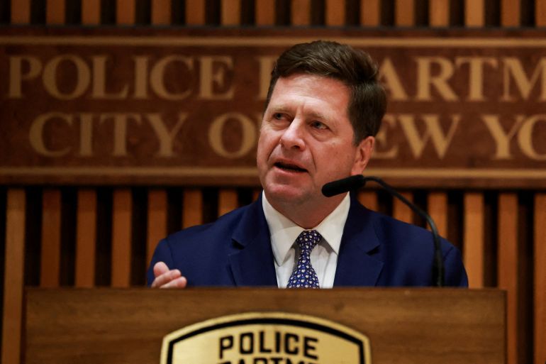 reuters_6a2b9e99-1781243545 FILE PHOTO: Jay Clayton, U.S. Attorney for the Southern District of New York speaks during a press conference at the New York Police Department headquarters following the arrest of suspects charged with igniting IEDs near Gracie Mansion, the home of New York City Mayor Zohran Mamdani, in New York City, U.S., March 9, 2026. REUTERS/Brendan McDermid/File Photo