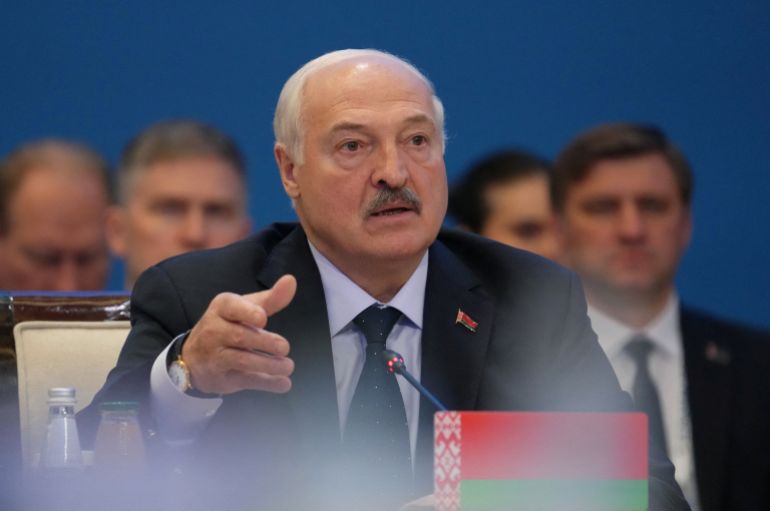 Belarusian President Alexander Lukashenko attends the summit of the Supreme Eurasian Economic Council in Astana, Kazakhstan May 29, 2026. REUTERS/Turar Kazangapov