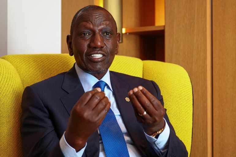 Kenya's President William Ruto attends an interview with Reuters on the sidelines of the G7 summit in Evian-les-Bains, France, June 17, 2026. REUTERS/Denis Balibouse