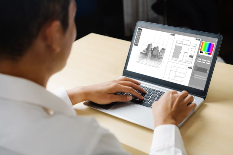 shutterstock_2401919843-1780396593 Architectural design modish software application for architect business and professional designer