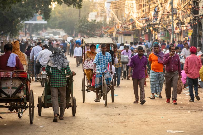 man, rickshaw, india, street, cycle, bicycle, transport, driver, urban, vehicle, tricycle, asia, worker, city, indian, daily life, marketplace, travel, culture, outdoors, cycle India 23 September 2025; Shutterstock ID 2681705221; purchase_order: aj; job: mnabh; client: ss; other: