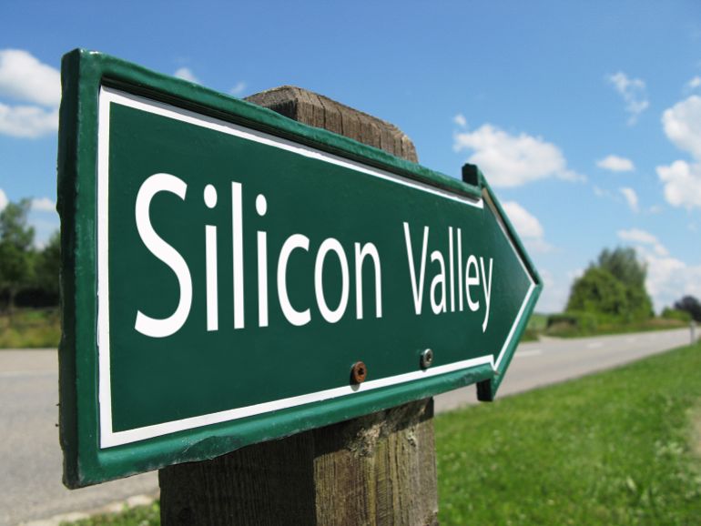 shutterstock_79475350-1772536350 SILICON VALLEY signpost along a rural road