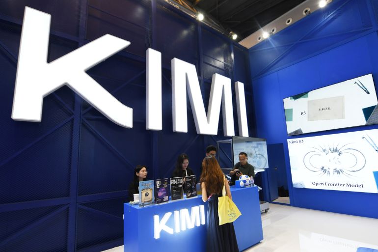 245tg-1784370957 SHANGHAI, CHINA - JULY 17: People visit the Kimi booth by Moonshot AI during the 2026 World Artificial Intelligence Conference on July 17, 2026 in Shanghai, China. The conference showcases global advancements in artificial intelligence technology and applications. (Photo by Long Wei/VCG via Getty Images)