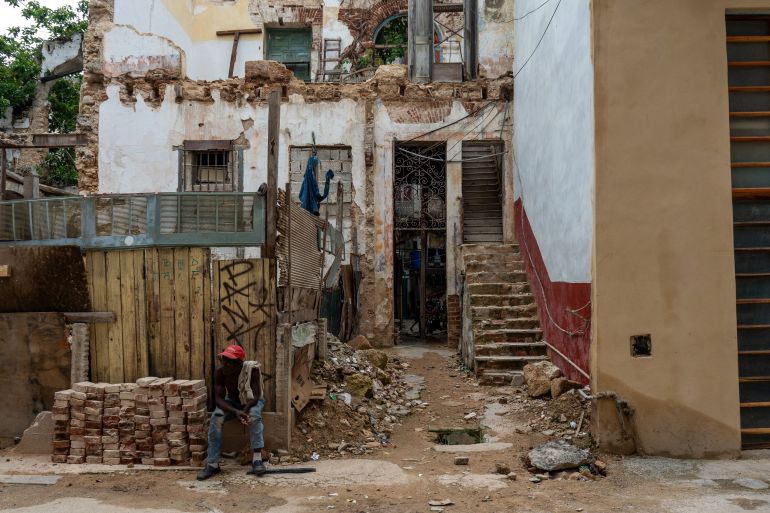 HAVANA, CUBA - JUNE 5: Residents whose homes became uninhabitable live in a boxing gym as seen in Havana, Cuba, on June 5, 2026. Their prolonged displacement underscores Cubaâs worsening housing crisis and chronic housing shortage, with buildings continuing to collapse. (Photo by Magdalena Chodownik/Anadolu via Getty Images)